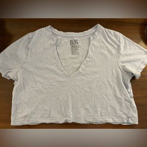 Urban Outfitters Cropped Deep-V Tee